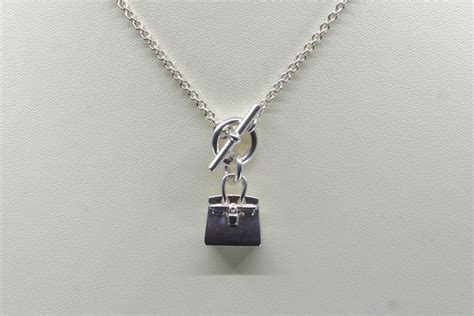 hermes birkin silver necklace|Amulettes Birkin pendant .